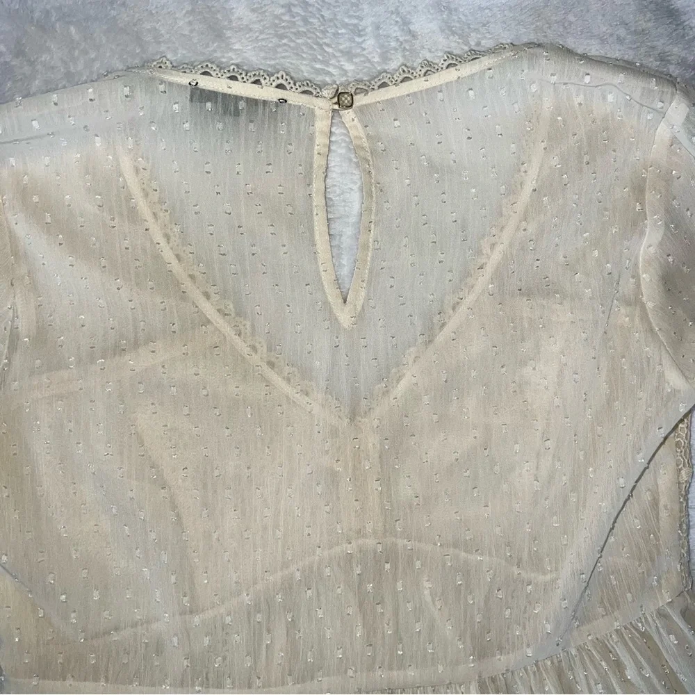Vici Cream Lace Detail Blouse - Picture 7 of 7
